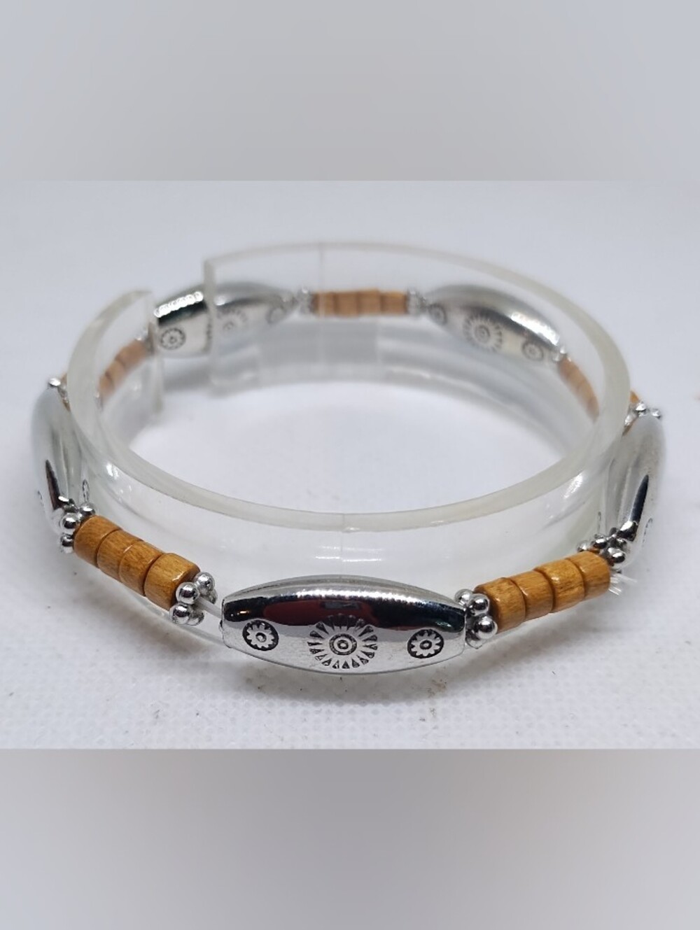 Men's Bracelet Beaded Beads Brown New Jewelry G31